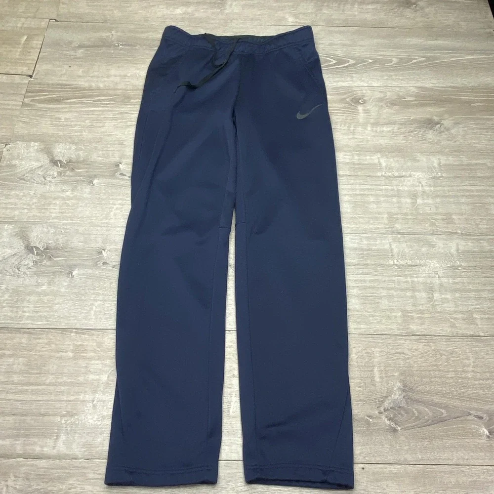 Nike Pants Mens Medium 30 Inseam Blue Therma-FIT Fleece Sweatpants Athletic
